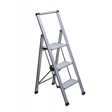 Escalera de aluminio plegable 3 escalones – Domino Deco
