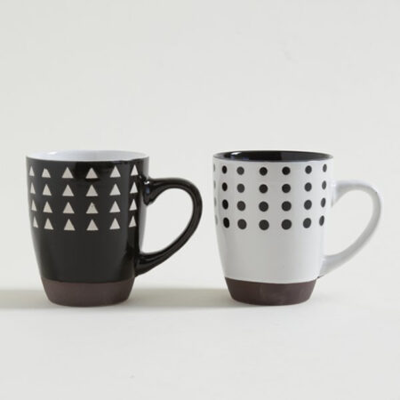 Psico White Black Jarrito Mug con base