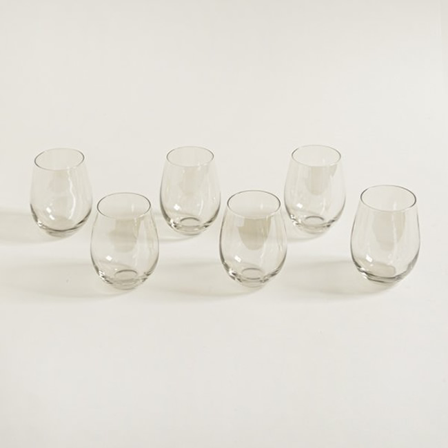 SET X6 VASOS VIDRIO ROMBOS CHAMPAGNE - Roma Home & Deco