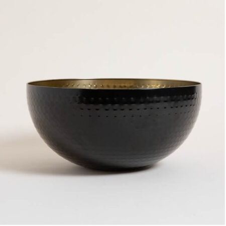 Bowl Acero Inox. Black & Gold 30 x 14 cms