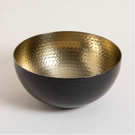 Bowl Acero Inox. Black & Gold 30 x 14 cms